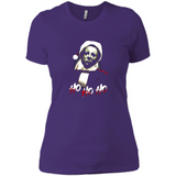 Santa Michael Myers Ho Ho Ho Merry Christmas Sweatshirt - Ladies' Boyfriend T-Shirt