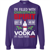 Christmas Gift Shirt Christmas Spirit Vodka Santa - Sweatshirt
