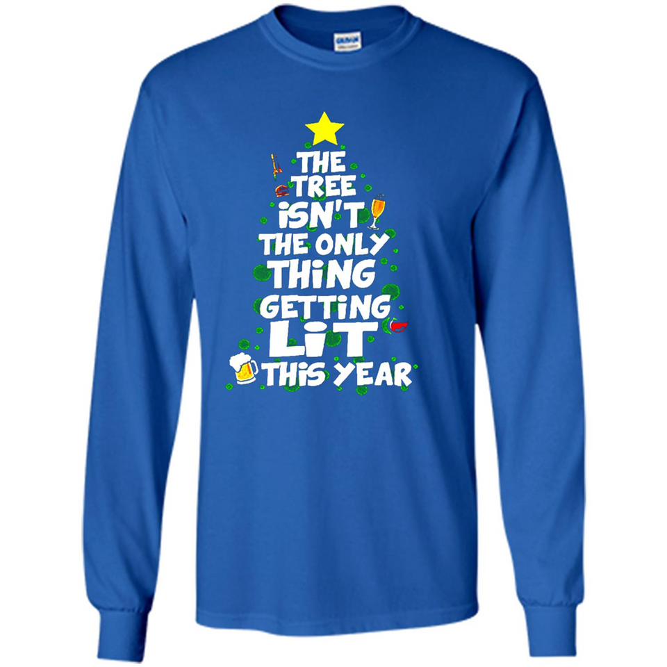 Funny Christmas Tree Drinking Sweatshirt Adult Boozy Festive - Long Sleeve T-Shirt