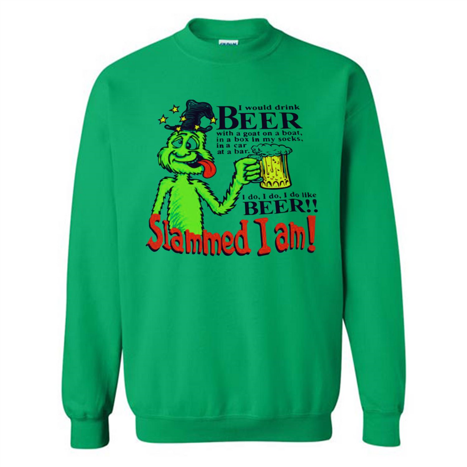 Slammed I Am I Would Drink Beer With A Goat On A Boat Shirt - Sweatshirt