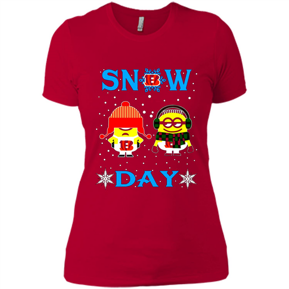 Snow Day Shirt For Cincinnati Bengals Vs Minion Fans pingpong