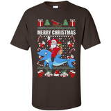Ugly Christmas Santa Riding Dolphin - Shirt