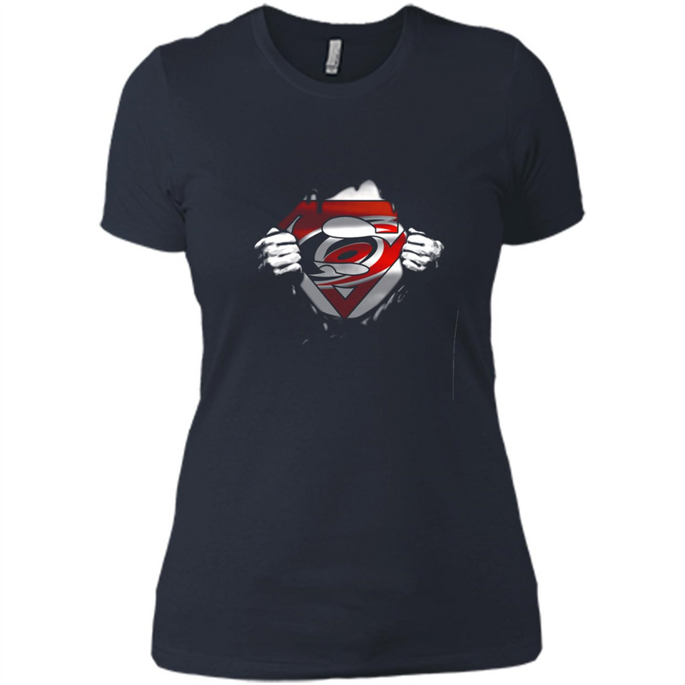 Carolina Hurricanes And Superman Fans - Ladies' Boyfriend T-Shirt