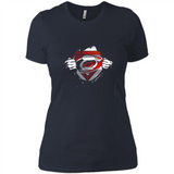 Carolina Hurricanes And Superman Fans - Ladies' Boyfriend T-Shirt
