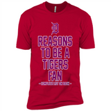 Reasons to be a Detroit Tigers Fan Complete List on Back - Premium Short Sleeve T-Shirt