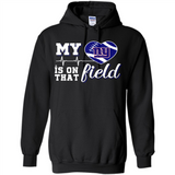 New York Giants Football My Heart is on that Field - Hoodie