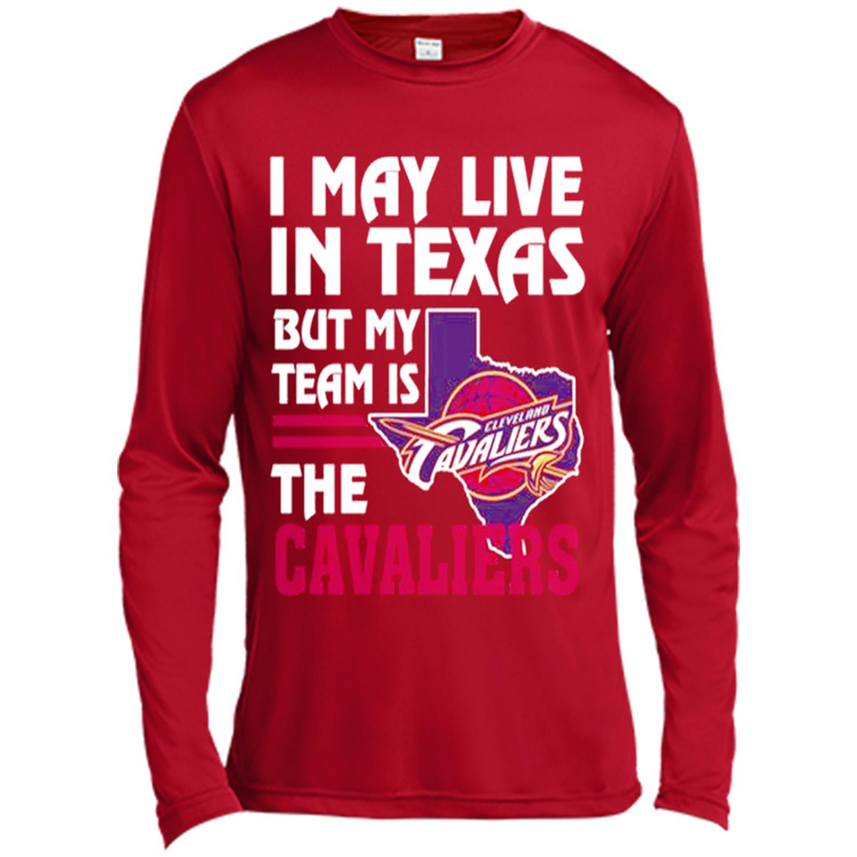 I May Live In Texas But My Team Is The Cavaliers - Canvas Long Sleeve T-Shirt