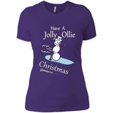 Snowman Snowboarder Tshirt Have Jolly Ollie Christmas