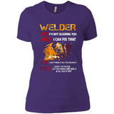 Know I'm on fire let me finish this weld shirt Sweatshirt - Ladies' Boyfriend T-Shirt
