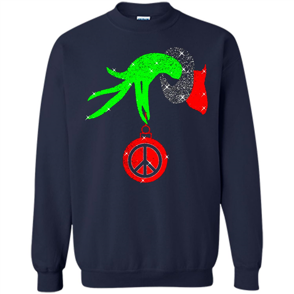 Christmas The Grinch Hand Holding Hippie Ornament - Sweatshirt