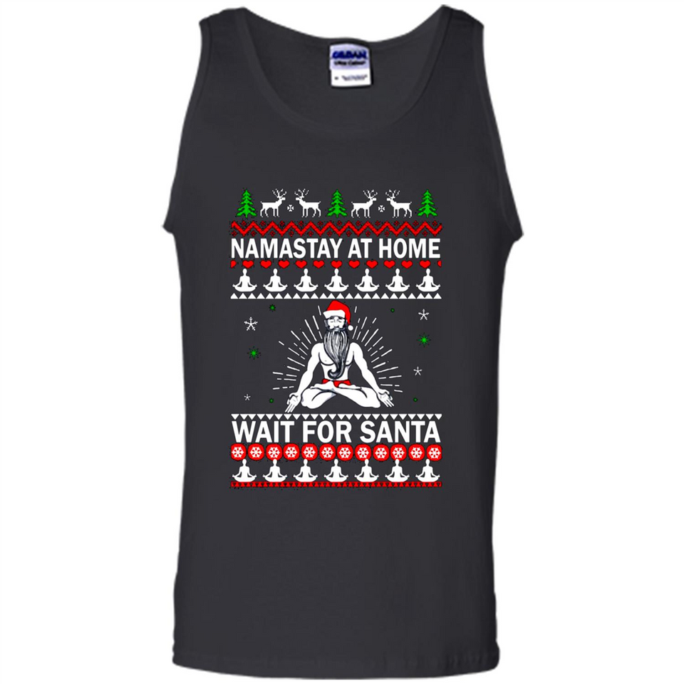Namastay at home and wait for Santa Christmas sweatshirt PINGPONG