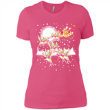 Hummingbird Santa Sleigh - Ladies' Boyfriend T-Shirt