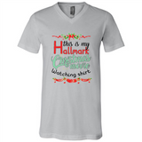 This My Movies Hallmark-Christmas Loves Is T-Shirt - Canvas Unisex V-Neck