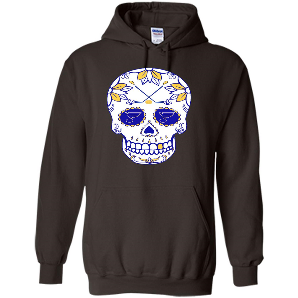 St. Louis Blues Hockey Sugar Skull Day of the Dead