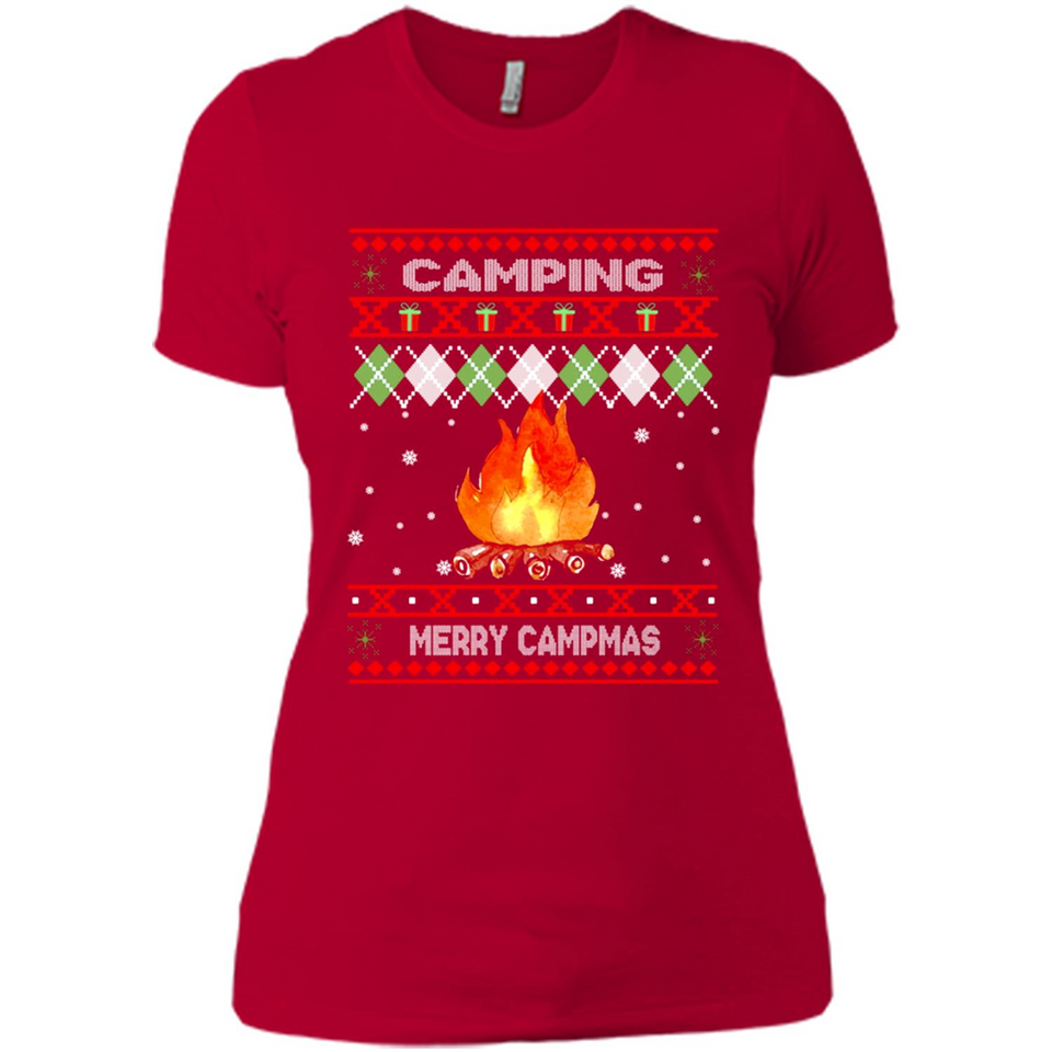 Merry Campmas Ugly Christmas - Ladies' Boyfriend T-Shirt