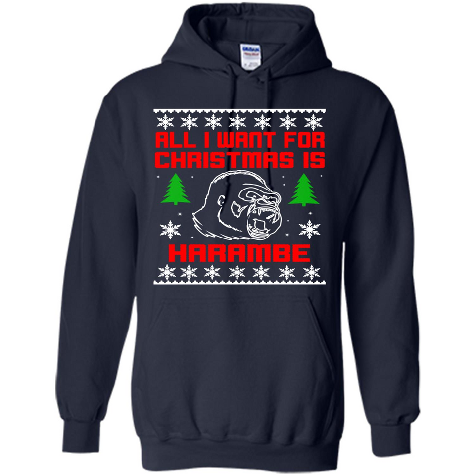 All I Want For Christmas Is HarambeT Rex Attack Reindeer ugly sweater PINGPONG