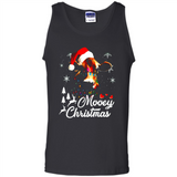 Mooey Christmas Cow Santa Christmas Lover Lights Sweatshirt - Tank Top