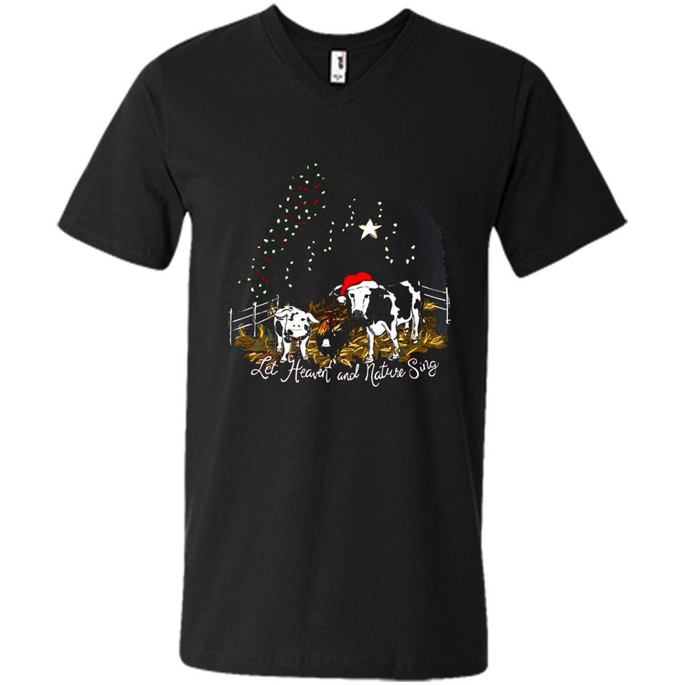 Let Heaven And Nature Sing Christmas Sweater PINGPONG - Men's V-Neck