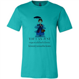Mary Poppins Clipart You Can Just Supercalifuckilistic Kissmyassadocious MERCHCUTE - Canvas Unisex T-Shirt