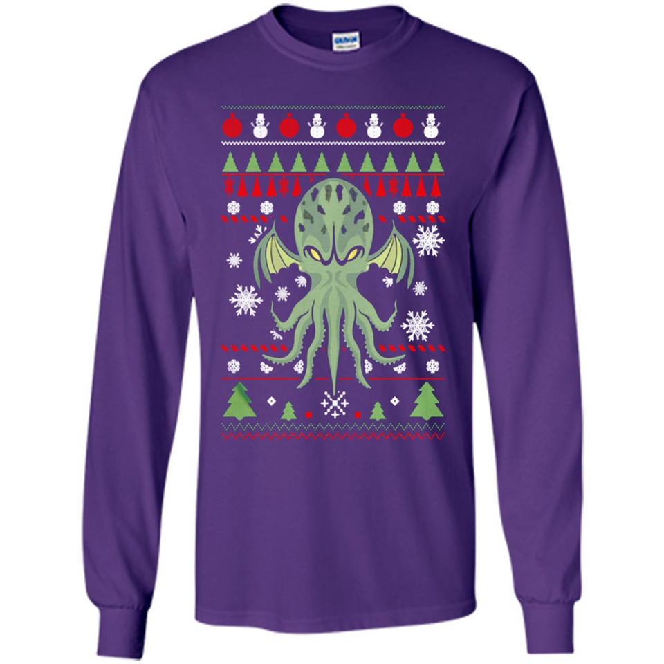 Octopus Ugly Sweater Christmas - Long Sleeve T-Shirt