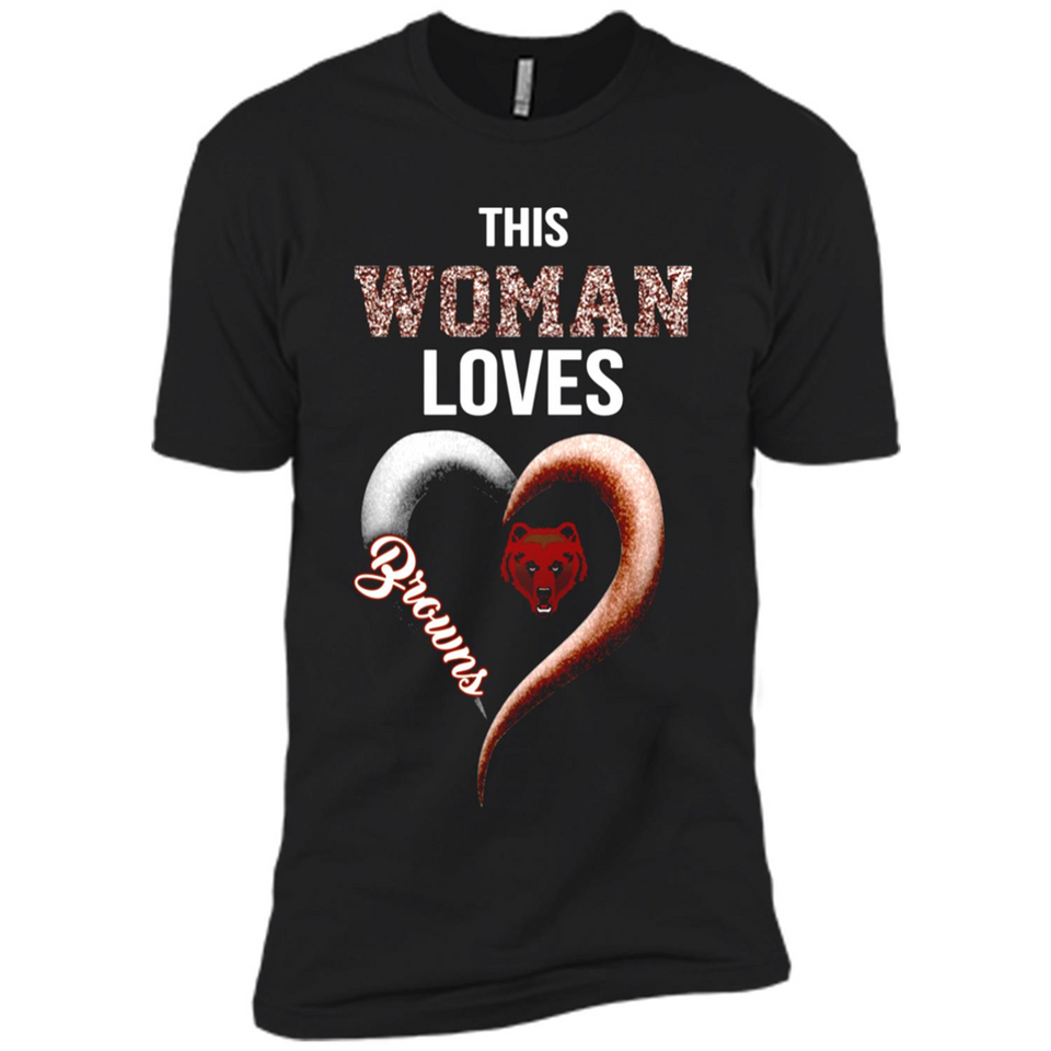 This Woman love Browns NFL football team - Premium Short Sleeve T-Shirt