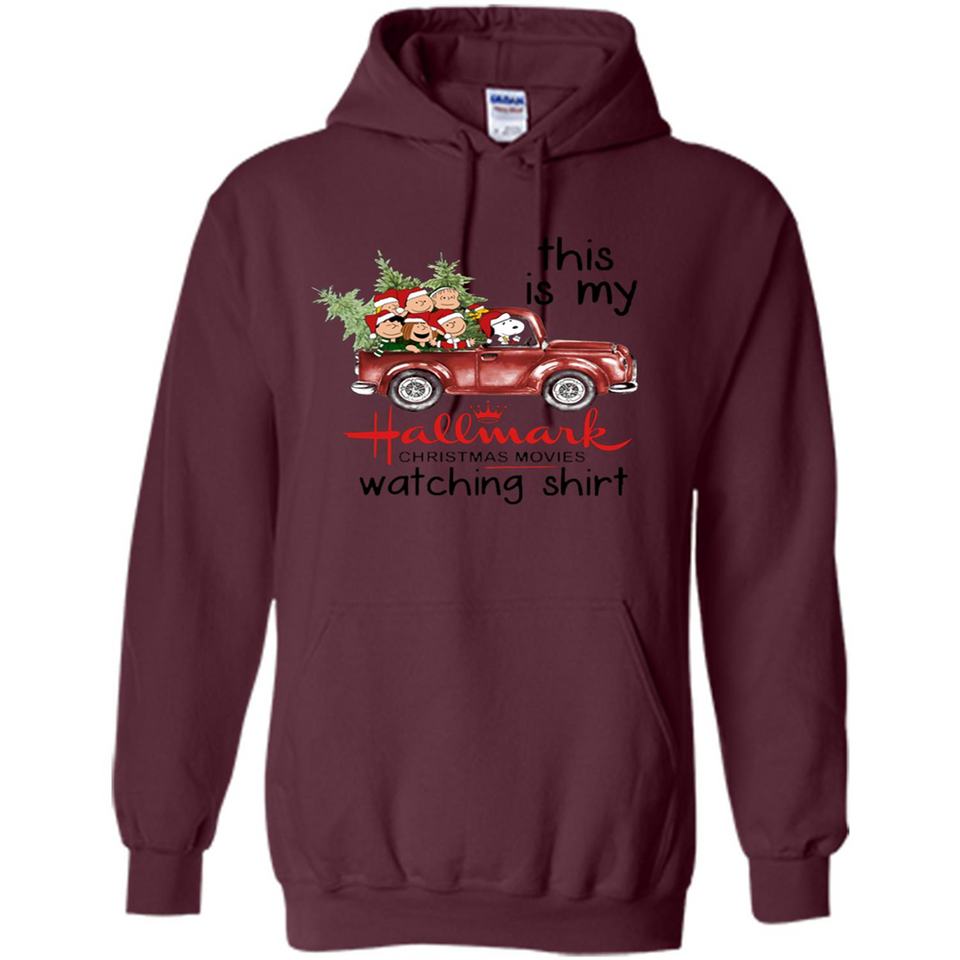 Snoopy This Is My Hallmark Christmas Movies Watching T-Shirt - Hoodie