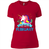 Unicorns are born in February Birthday Rainbow Gift Custom Ultra Cotton