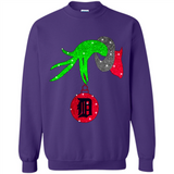 GRINCH HAND HOLDING DETROIT TIGERS GLITTER CHRISTMAS PINGPONG