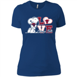 Snoopy loves NBA Chicago Bulls - Ladies' Boyfriend T-Shirt