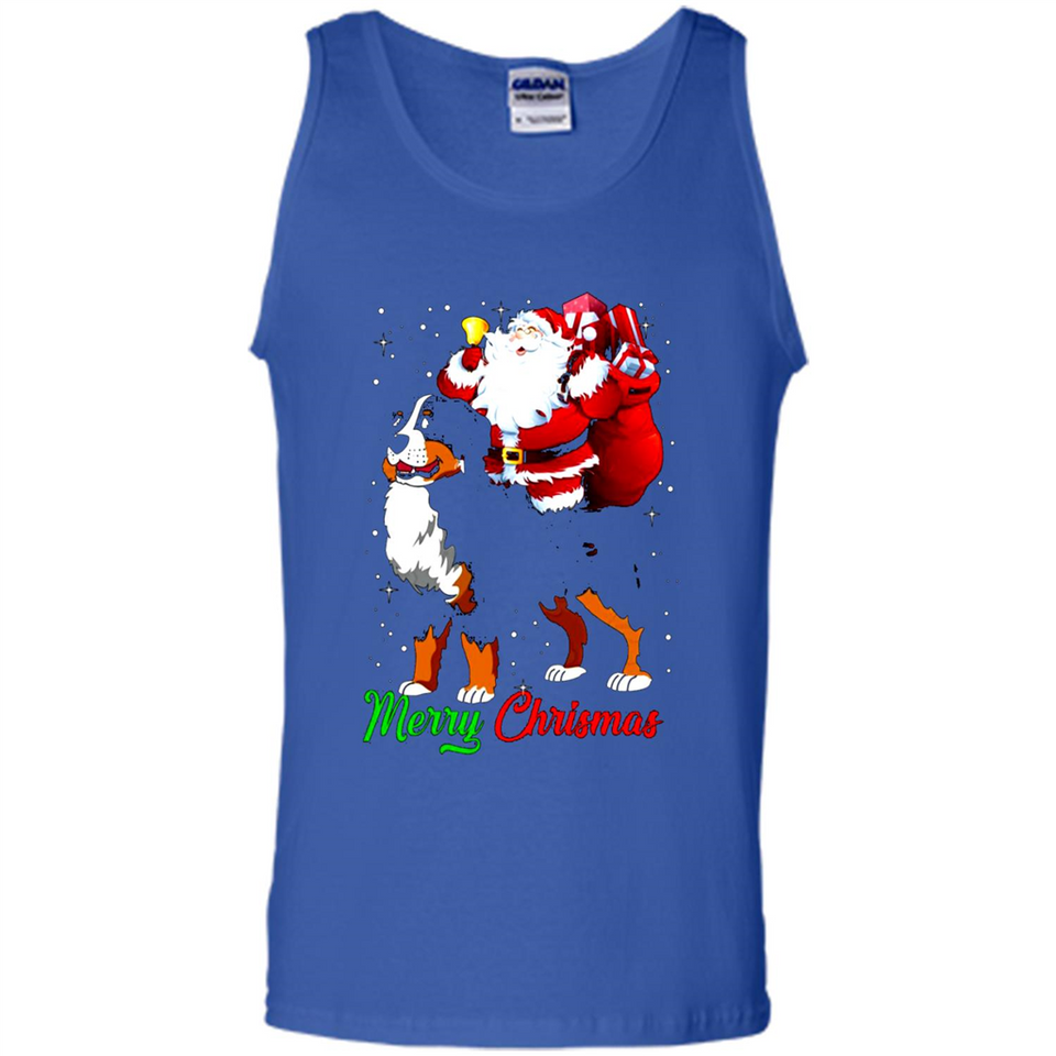 Merry Christmas Santa Claus With Big Dog sweater PINGPONG