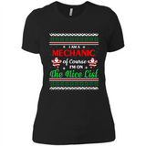 Funny Ugly Christmas T-Shirt Gift for Mechanic - Ladies' Boyfriend T-Shirt