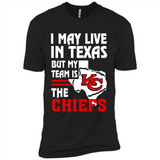 I May Live In Texas But My Team Is The Chiefs - Premium Short Sleeve T-Shirt