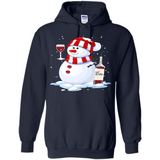 Cute Snowman drink Red Wine Christmas - Hoodie