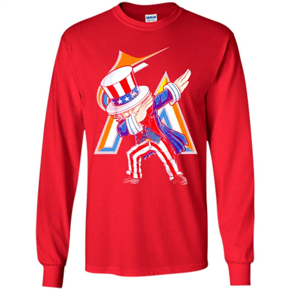 MLB MIAMI MARLINS UNCLE SAM DABBING INDEPENDENCE DAY