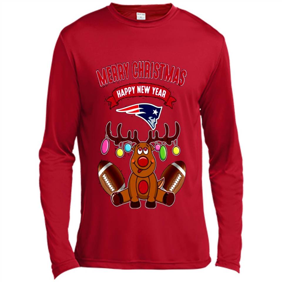 New England Patriots NFL Reindeer Funny Merry Christmas And Happy New Year