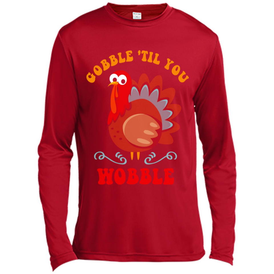 Thanksgiving Gobble Wobble Turkey - Canvas Long Sleeve T-Shirt