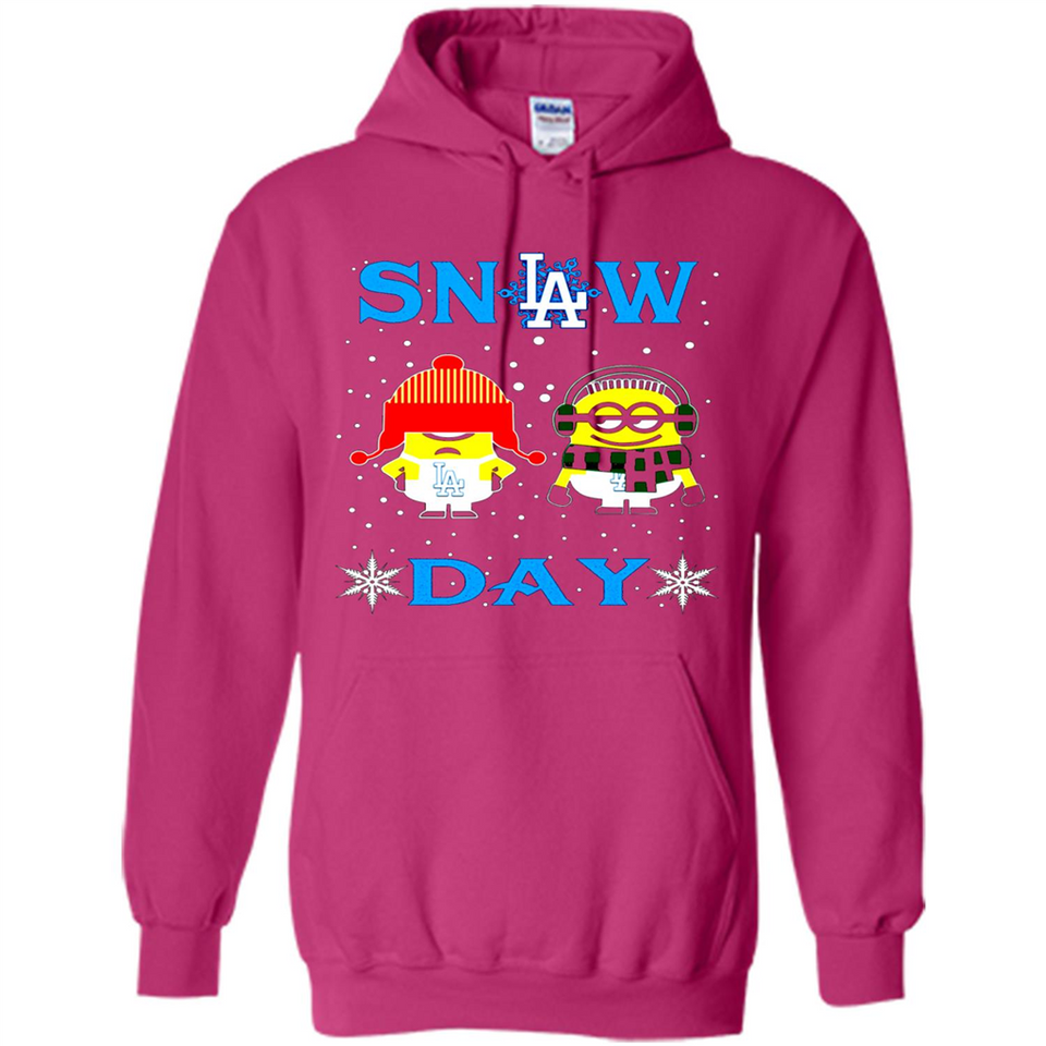Snow Day Shirt For Los Angeles Dodgers Vs Minion Fans pingpong