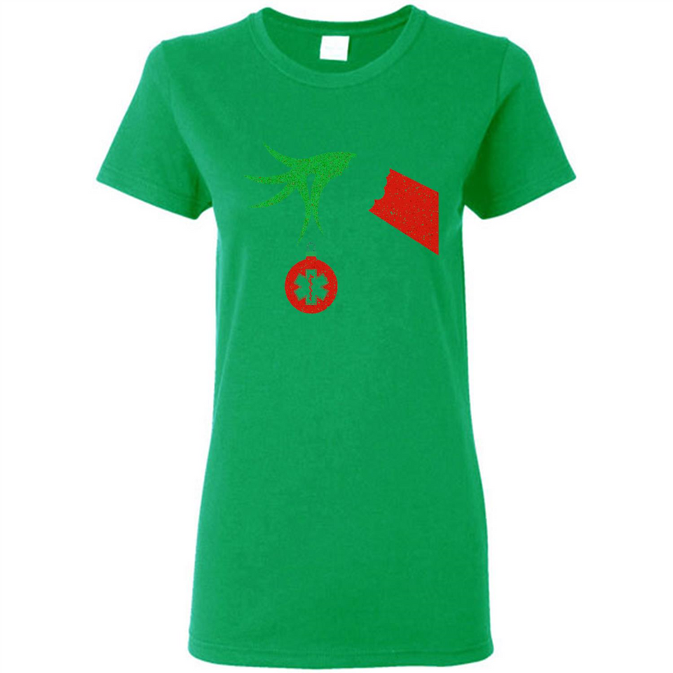 Funny Grinch Hand holding Doctor ornament Christmas Sporty T-Shirt - Ladies Short-Sleeve
