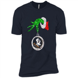 Amazing Florida State Seminoles Glitter Grinch Monogram Ornament Christmas Gift - Premium Short Sleeve T-Shirt