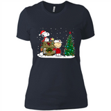 Arizona Cardinals Snoopy The Peanuts Movie Christmas Football Super Bowl pingpong - Ladies' Boyfriend T-Shirt