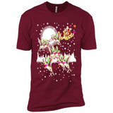 Hummingbird Santa Sleigh - Premium Short Sleeve T-Shirt
