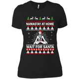 Namastay at home and wait for Santa Christmas - Ladies' Boyfriend T-Shirt