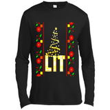 Funny Lets Get Lit Christmas Tree - Canvas Long Sleeve T-Shirt