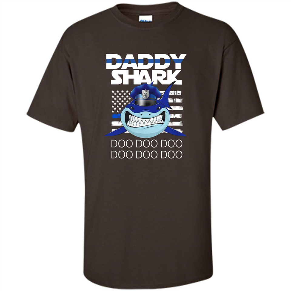 Police Daddy Shark Blue Line Tee