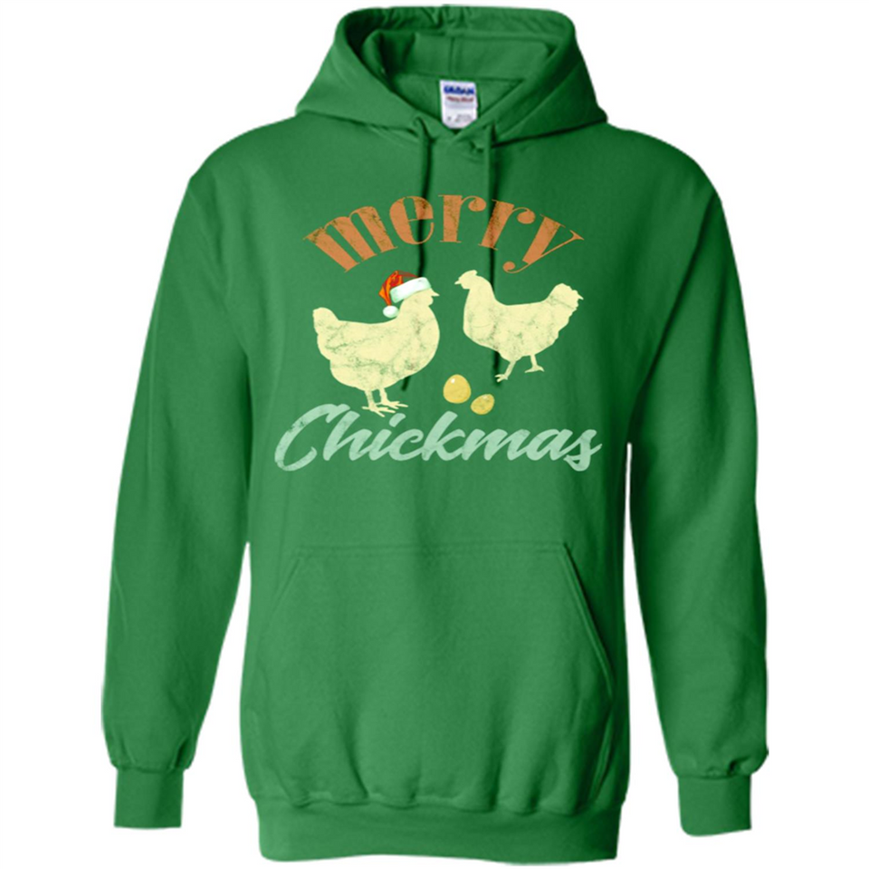 Christmas Chicken Vintage Shirt Funny Santa Hen Farmer Lover - Hoodie