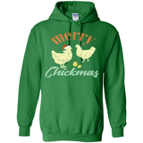 Christmas Chicken Vintage Shirt Funny Santa Hen Farmer Lover - Hoodie