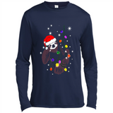 Cute Christmas Choloepus Sloth Santa Led Light Mug - Canvas Long Sleeve T-Shirt