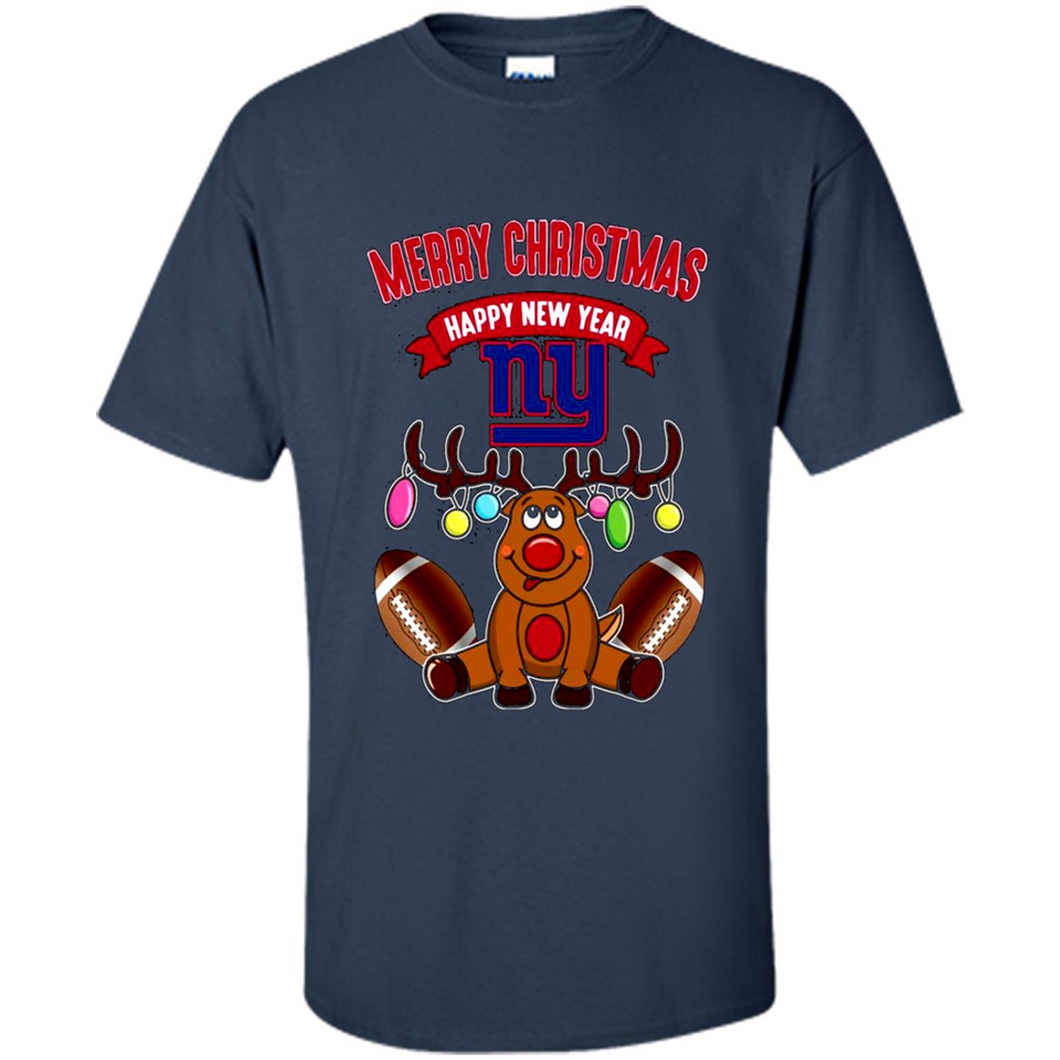 New York Giants NFL Reindeer Funny Merry Christmas And Happy New Year