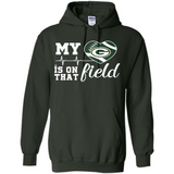 Green Bay Packers Football My Heart is on that Field - Hoodie