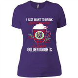 I Just Want To Drink Hot Chocolate & Watch Vegas Golden Knights Ugly Christmas Sweater PINGPONG